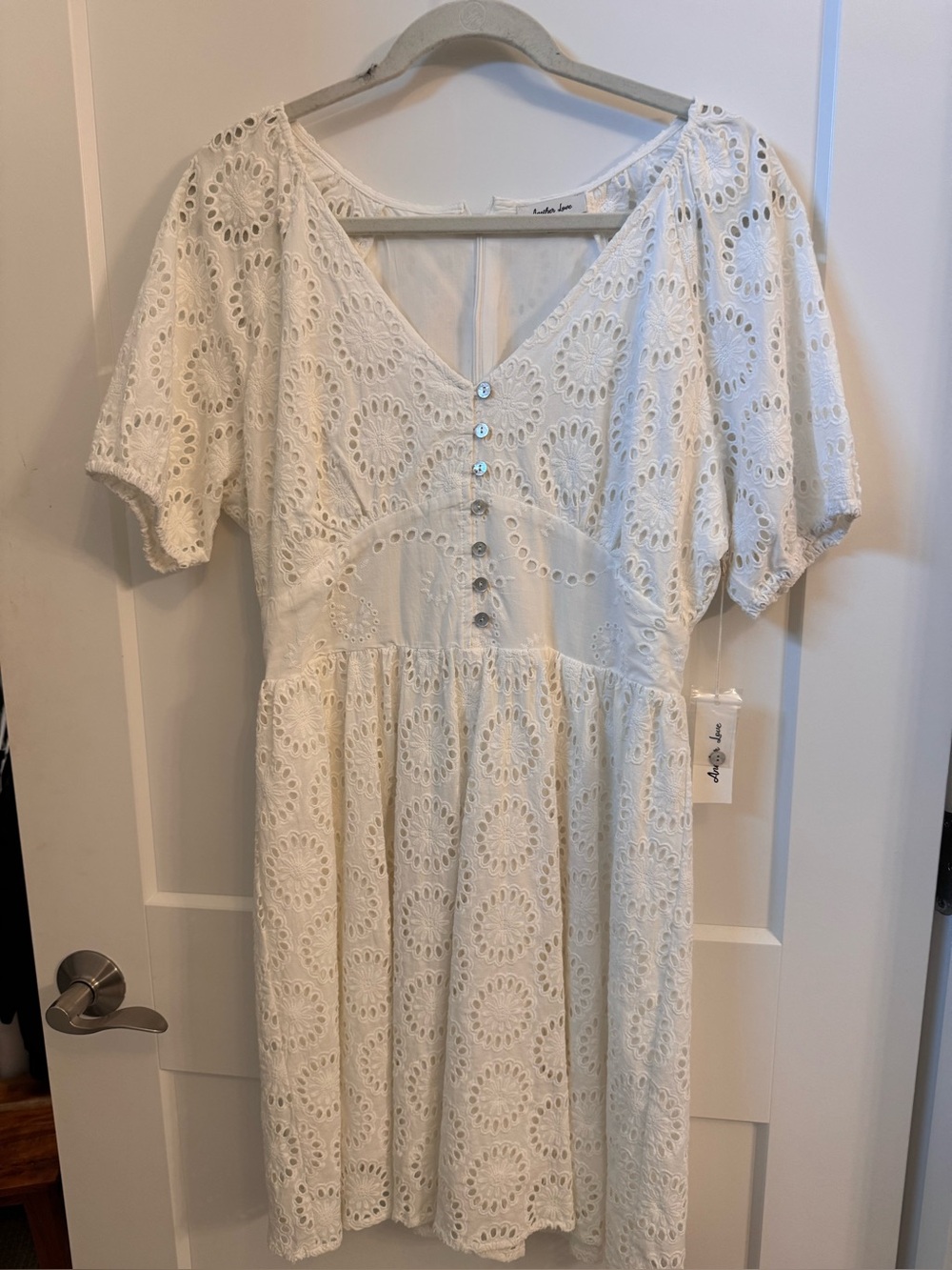 Another Love White Eyelet Mini Dress